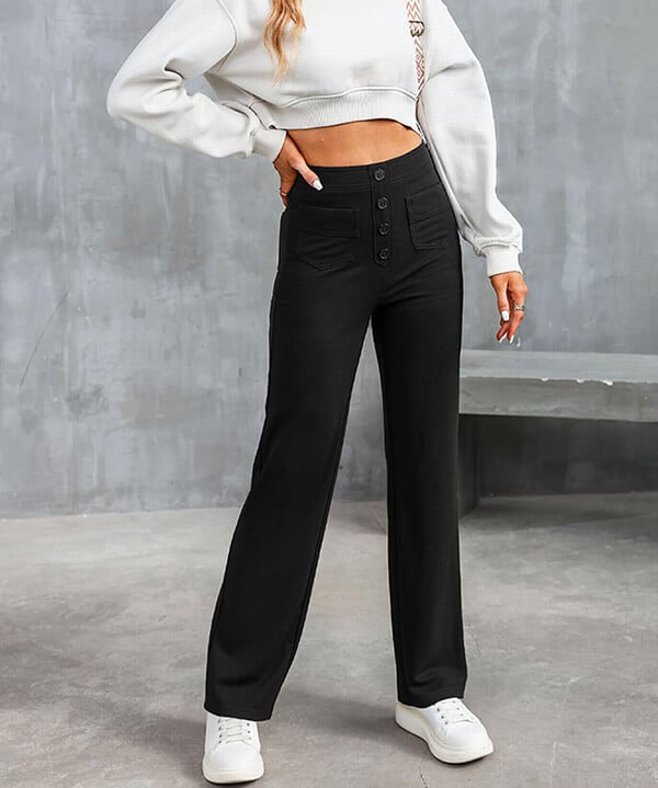 Lina™ | High waisted elastische broek