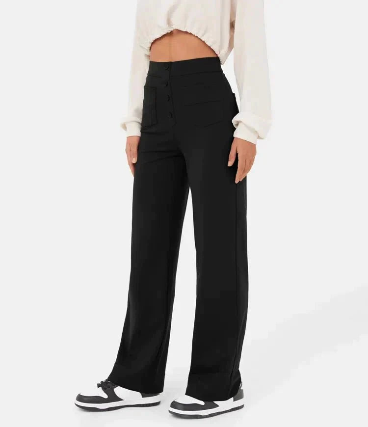 Lina™ | High waisted elastische broek